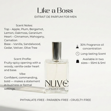 Load image into Gallery viewer, NUVÉ Atelier D'Arôme Like a Boss Perfume Extrait de Parfum for Men | Vegan, Phthalate-Free
