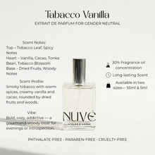 Load image into Gallery viewer, NUVÉ Atelier D'Arôme Tabacco Vanilla Perfume Extrait de Parfum Gender Neutral, Unisex | Vegan, Phthalate-Free
