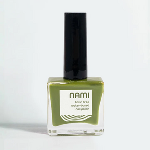 Nami Natural Green Leaves Of Summer (Drab Green) Vegan, Toxin-Free, Odor-Free, Water-Based Nail Polish 13.5ml