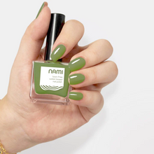 Load image into Gallery viewer, Nami Natural Green Leaves Of Summer (Drab Green) Vegan, Toxin-Free, Odor-Free, Water-Based Nail Polish 13.5ml
