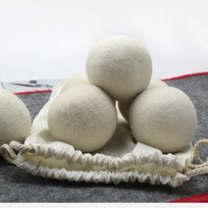 Natural Wool Dryer Balls In a Katsa Bag (Pack of 6) by Project Refill