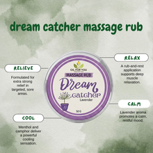 Load image into Gallery viewer, Oil For You Dream Catcher Massage Rub 50g | Menthol Camphor Relief

