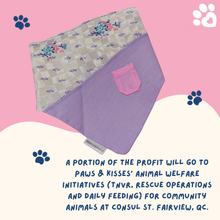 Load image into Gallery viewer, Paws &amp; Kisses Lauv Dana Pet Bandana | Cotton &amp; Chambray Floral Bandana for Cats and Dogs
