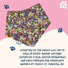 Load image into Gallery viewer, Paws &amp; Kisses Berry Collection Pet Bandana | 100% Cotton Floral Bandana for Cats and Dogs
