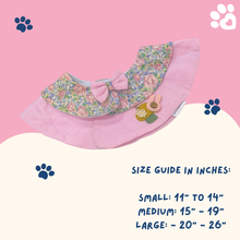 Load image into Gallery viewer, Paws &amp; Kisses Floral Cape Pet Accessory | Cotton &amp; Chambray Floral Collar Cape for Cats and Dogs
