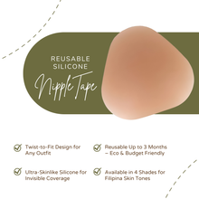 Load image into Gallery viewer, Reusable Silicone Nipple Tape | Thin, Breathable &amp; Gentle Skin Adhesive Nipple Cover by Project Refill
