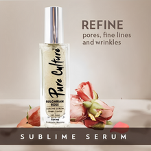 Load image into Gallery viewer, Pure Culture Bulgarian Rose Sublime Serum 30ml | Hyaluronic Acid + 24K Gold Refine Microbiome Boost
