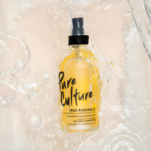 Pure Culture True Radiance Wild Citrus All-Over Matte Body Oil 115ml | Vitamin C + Omega 3 + Sunflower + Tomato + Cranberry Seed, For Sensitive and Sun-Damaged Skin, Balance & Brighten Lightweight Microbiome Body Oil