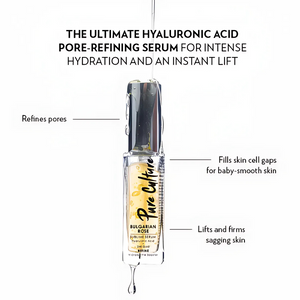 Pure Culture Bulgarian Rose Sublime Serum 30ml | Hyaluronic Acid + 24K Gold Refine Microbiome Boost