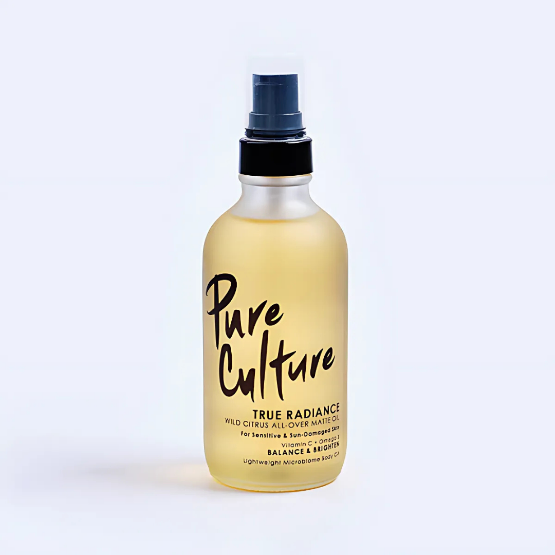 Pure Culture True Radiance Wild Citrus All-Over Matte Body Oil Vitamin C  Omega Sunflower Tomato Cranberry Seed, For Sensitive and