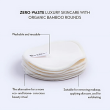 Load image into Gallery viewer, Pure Culture Washable, Reusable Organic Bamboo Cotton Rounds – 10 Pieces | Comes in Chic Mesh Bag
