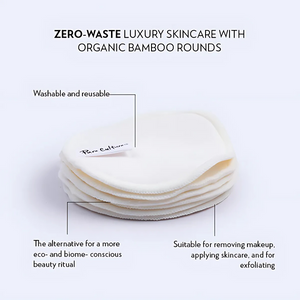 Pure Culture Washable, Reusable Organic Bamboo Cotton Rounds – 10 Pieces | Comes in Chic Mesh Bag