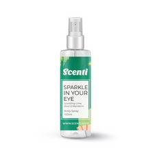 Load image into Gallery viewer, Scenti Sparkle In Your Eye Body Spray Sparking Lime, Basil &amp; Mandarin Eau de Cologne 100ml
