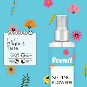 Scenti Spring Flowers Body Spray Light, Bright & Tarte Eau de Cologne 100ml