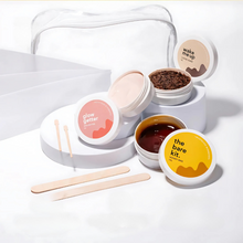 Load image into Gallery viewer, The Bare Kit Trio Body Care Set | Honey and Sugar Wax, Glow Getter Shea Butter, Wake Me Up Coffee Scrub
