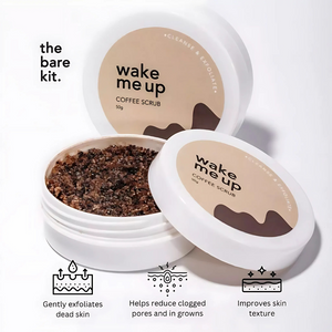 The Bare Kit Wake Me Up Coffee Scrub 100g | All-Natural, Exfoliates Dead Skin, Improves Skin Texture