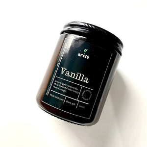 Areté Vanilla Hand Poured Scented Soy Candle | All Natural, Vegan, Made of 100% Organic Soy