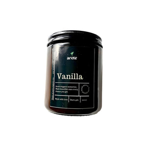 Areté Vanilla Hand Poured Scented Soy Candle | All Natural, Vegan, Made of 100% Organic Soy