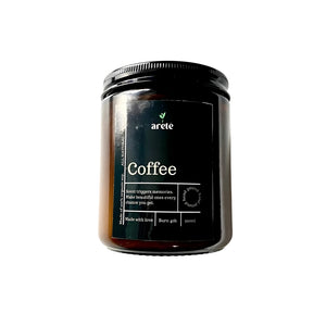 Areté Coffee Hand Poured Scented Soy Candle | All Natural, Vegan, Made of 100% Organic Soy