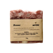 Load image into Gallery viewer, Areté Rose Organic Rice Soap 120g | Carefully Handcrafted Artisanal Soap Made With Essential Oils
