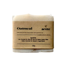 Load image into Gallery viewer, Areté Vanilla Oatmeal Organic Rice Soap 120g | Carefully Handcrafted Artisanal Soap Made With Essential Oils
