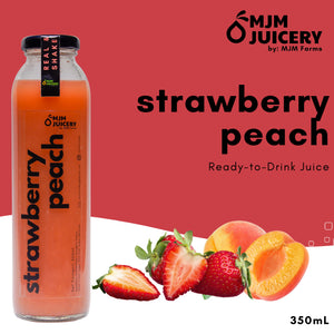 MJM Juicery Strawberry Peach Ready-to-Drink Juice 350ml | All Natural, Healthy, Delicious