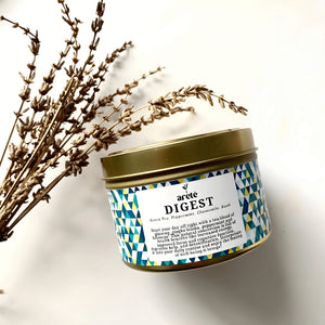 Areté Digest Tea 236g, Specialty Teas in Canister | Green Tea, Peppermint, Chamomile, Basil