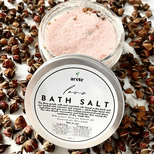 Areté Love Bath Salt 300g | Good for Soak or Scrub, Vitamin C to For Glowy, Moisturized Skin