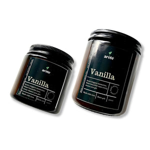 Areté Vanilla Hand Poured Scented Soy Candle | All Natural, Vegan, Made of 100% Organic Soy