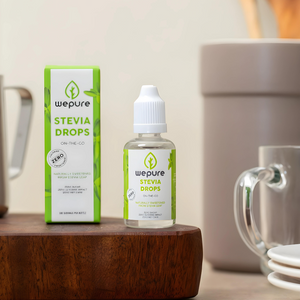 wepure Stevia Drops Natural Liquid Sweetener 30ml | 500 Servings Per Bottle, Zero Calories, Sugar, Glycemic Impact, Net Carb