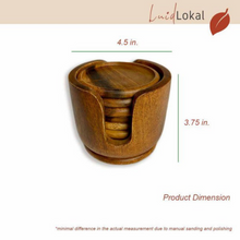 Load image into Gallery viewer, Luid Lokal Wooden Coaster with Free Holder (6 Pieces)

