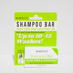 Ecowash Aloe Vera and Coconut Oil Shampoo Bar for Hair and Scalp Moisturization | Up to 10-15 Washes 20g