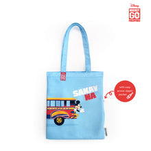 Load image into Gallery viewer, Zippies Lab Mickey Jeepney Series Reusable Tote Bag with Side Zipper Pocket
