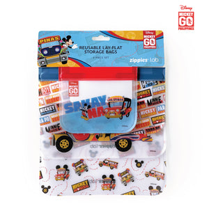 Zippies Lab Mickey Jeepney Series 4-Piece Reusable Storage Bag Set