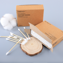 Load image into Gallery viewer, Eco-Friendly Cotton Swabs Bamboo Cotton Buds in Kraft Box - 100 Pieces
