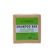 Ecowash Aloe Vera and Coconut Oil Shampoo Bar for Hair and Scalp Moisturization 80g