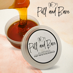 Pull & Bare Au Naturale Honey Sugar Wax Hair Removal Kit 120ml | All Natural, Safe for Sensitive Skin, No Heating Required