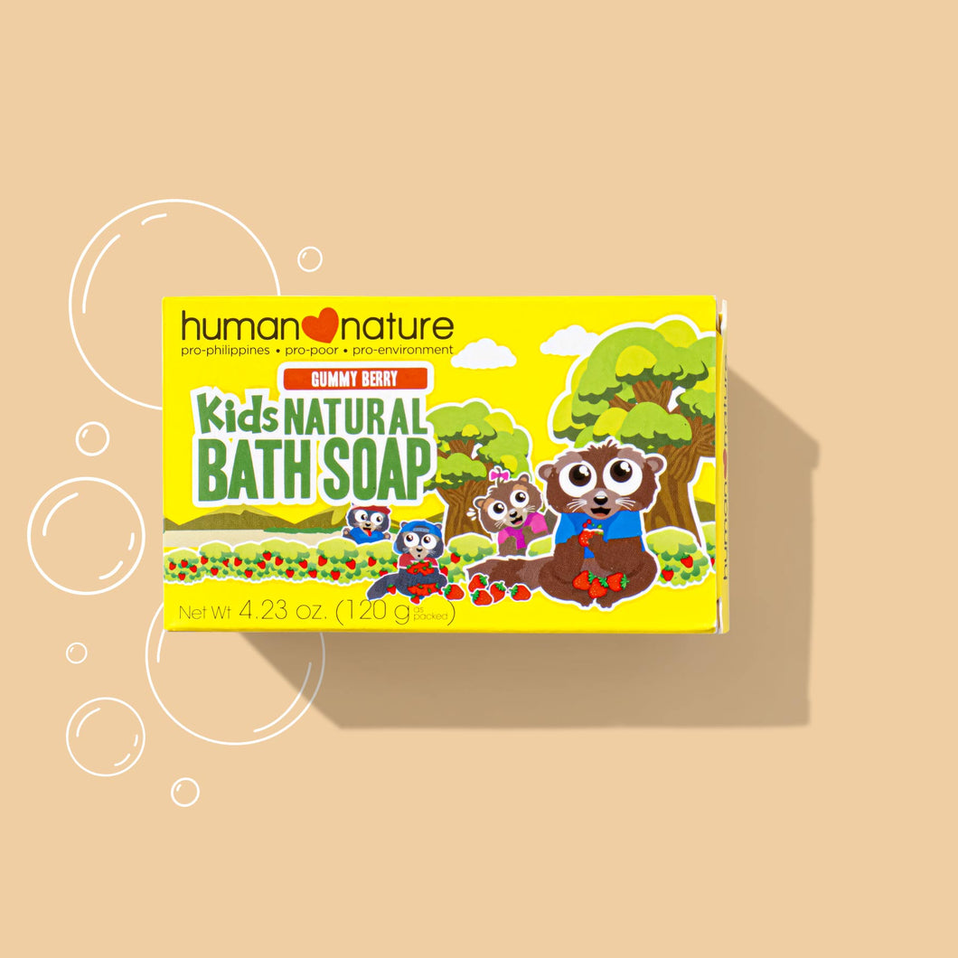 Human Nature 100% Natural Kids Bath Soap Gummy Berry Scent 120g