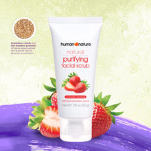 Load image into Gallery viewer, Human Nature 100% Natural Purifying Facial Scrub with Strawberry Seeds and Bamboo Granules 50g
