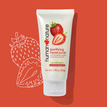 Load image into Gallery viewer, Human Nature 100% Natural Purifying Facial Scrub with Strawberry Seeds and Bamboo Granules 50g
