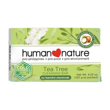 Load image into Gallery viewer, Human Nature 100% Natural Tea Tree Cleansing Bar 120g
