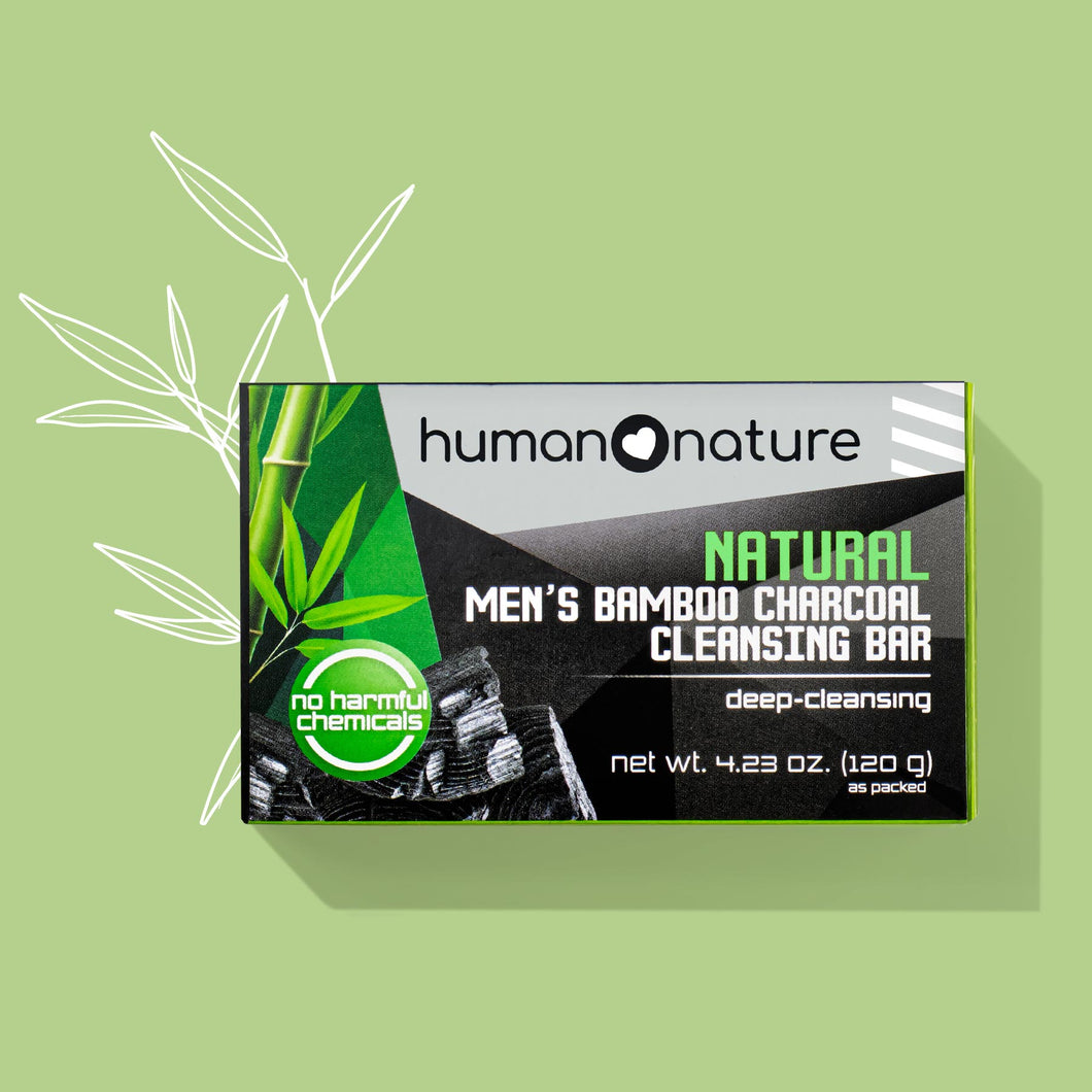 Human Nature Bamboo Charcoal Cleansing Bar for Men 120g