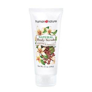 Human Nature Coffee and Vanilla Natural Body Scrub | Free From Plastic Microbeads 190g