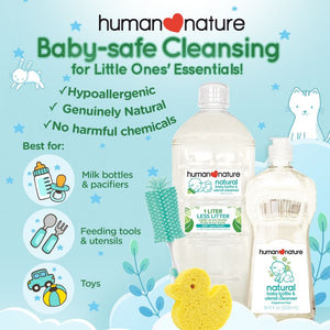 Human Nature Fragrance-Free Baby Bottle & Utensil Cleanser 1L