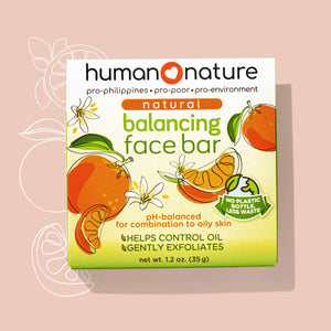 Human Nature Natural Balancing Face Bar | pH-Balanced, For Combination to Oily Skin 35g