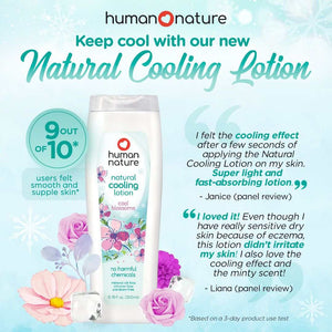 Human Nature Natural Cooling Lotion Cool Blossoms | Mineral Oil Free, Silicone Free, Paraben Free 200ml