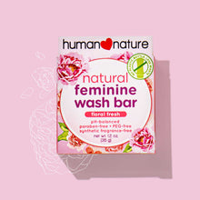 Load image into Gallery viewer, Human Nature Natural Feminine Wash Bar Floral Fresh pH Balanced 35g
