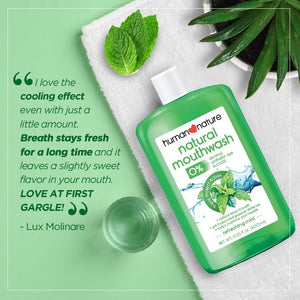 Human Nature Natural Mouthwash Refreshing Mint with Triple Protect Action 400ml