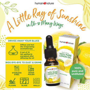 Human Nature Natural Revitalizing 100% Pure Lemon Oil 10ml