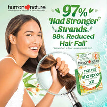 Load image into Gallery viewer, Human Nature Natural Strengthening Shampoo Bar Bamboo and Petals | Stronger Hair, Less Hair Fall
